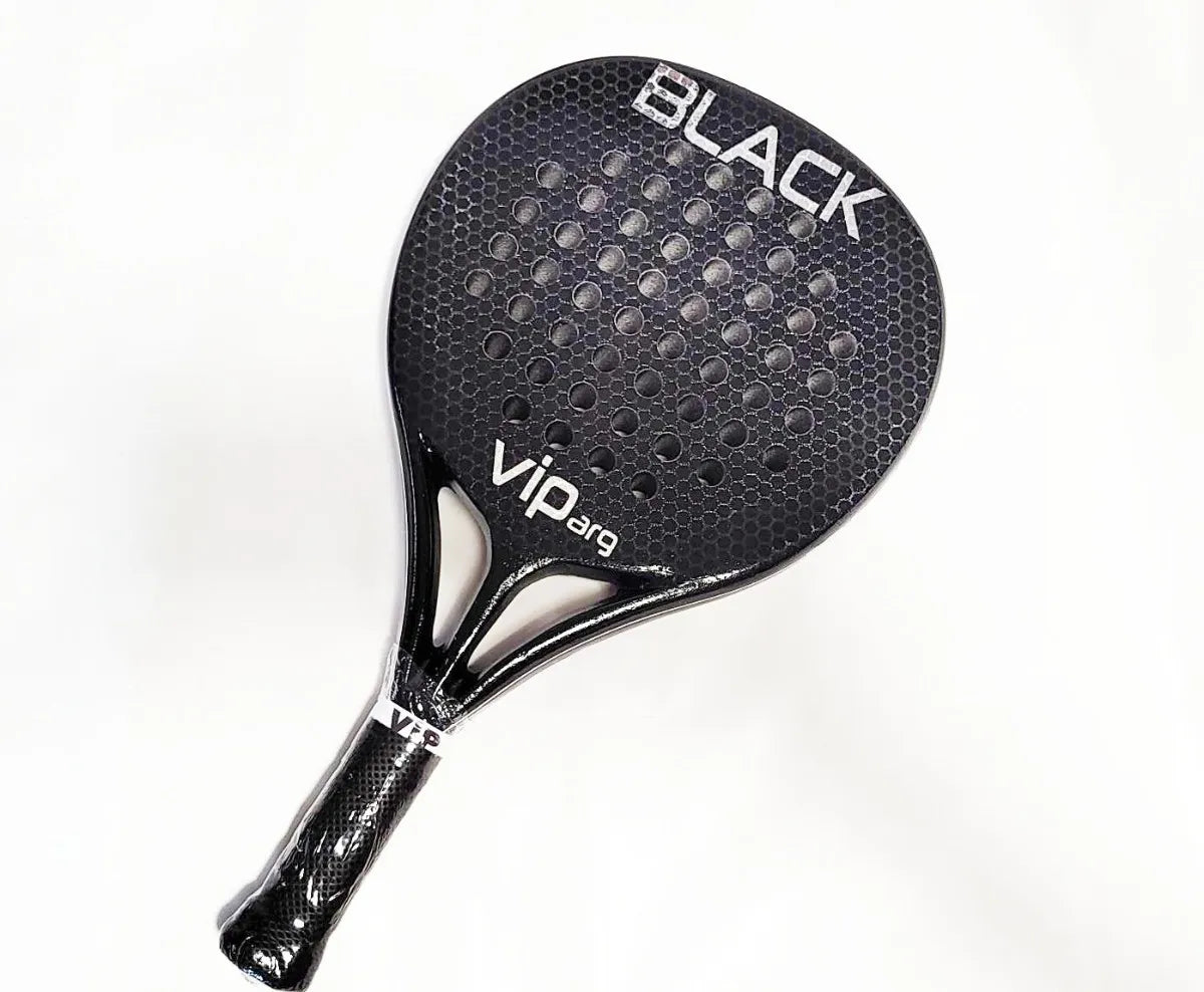Paleta Padel Vip Black. Foam Inglés - Negro
