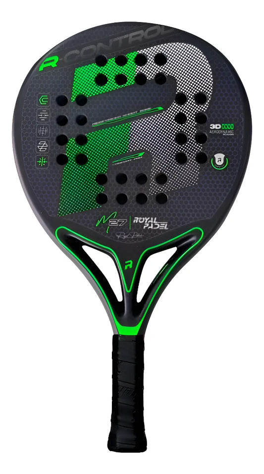 Paleta Padel Royal M-27 - Negra Y Verde