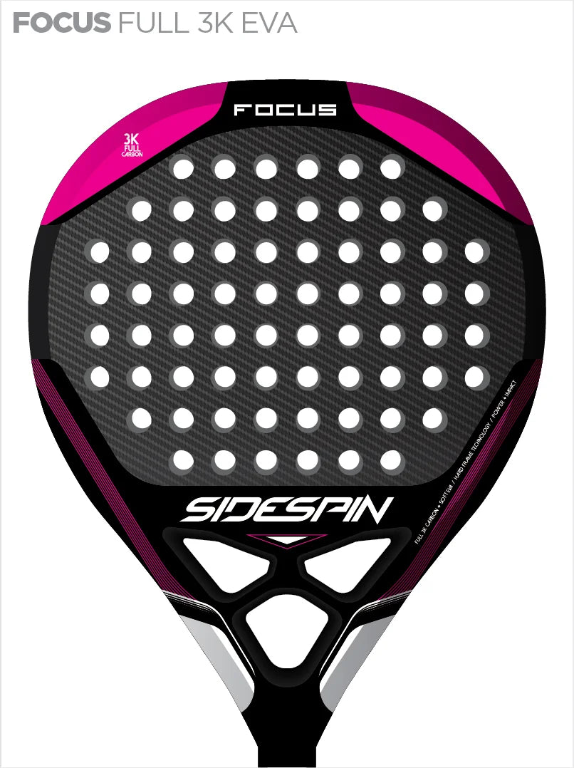 Paleta Sidespin Focus Rosa Carbono 3k